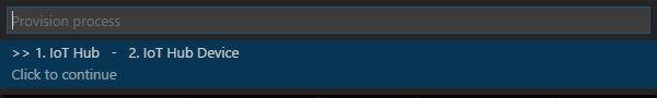 IoT Device Workbench: Cloud -> Provision steps