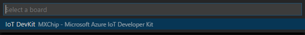 IoT Device Workbench: Examples -> Select board