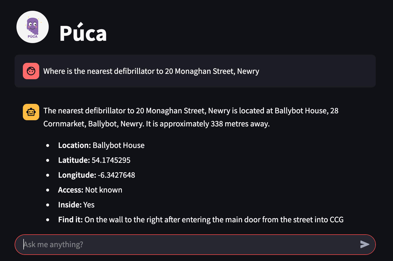 Púca UI Screenshot
