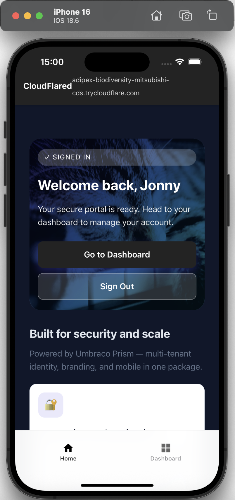 iOS app with tenant branding