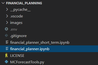 Open VS Code and select financial_planner.ipynb