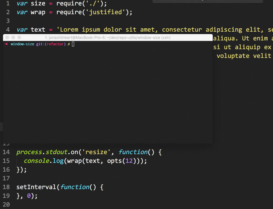 resize event example