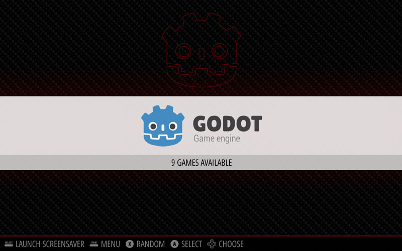 Godot system for EmulationStation's Carbon theme