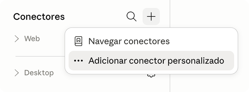 Open Claude settings → Connectors