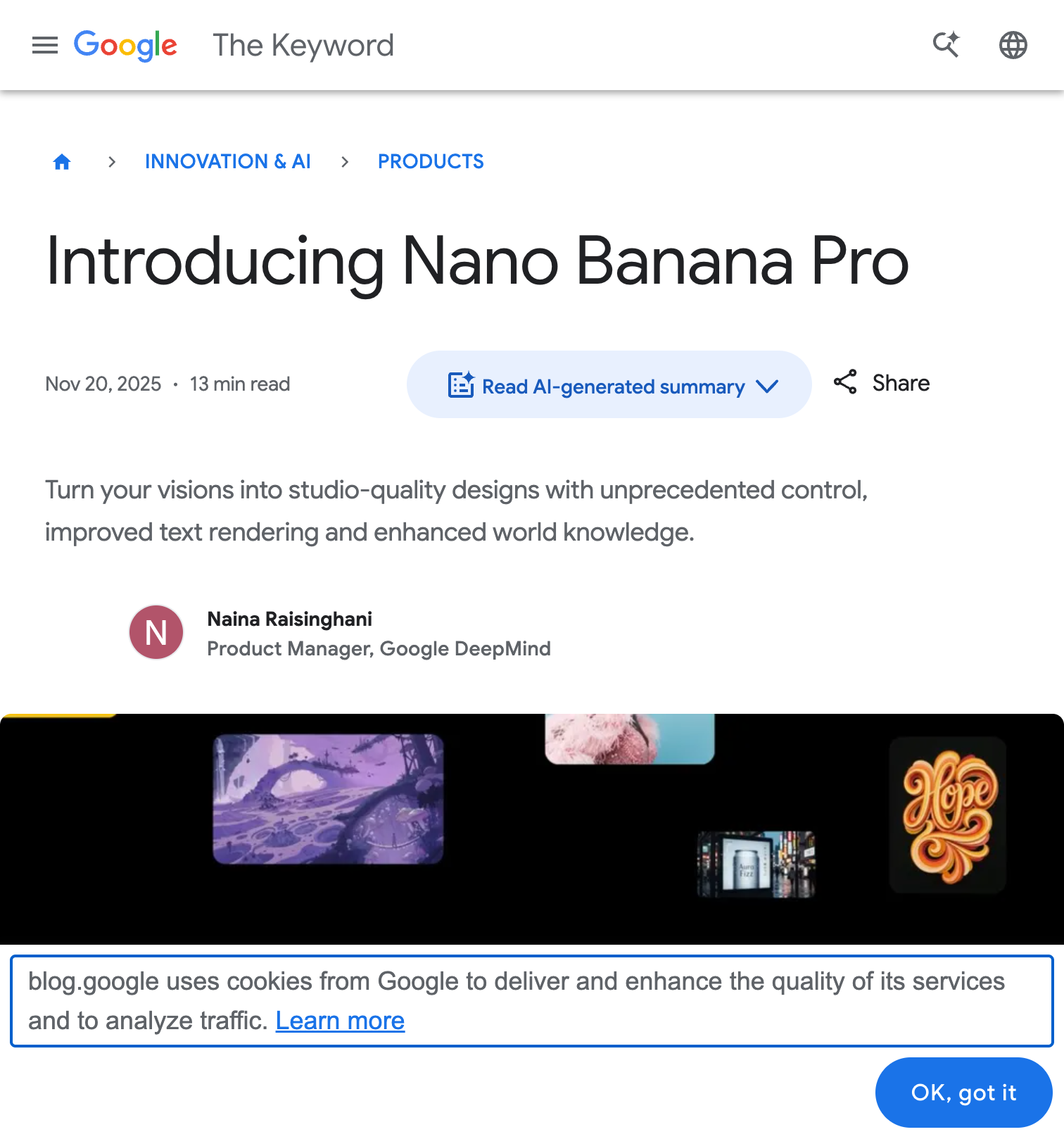 나노바나나 프로 공식 소개