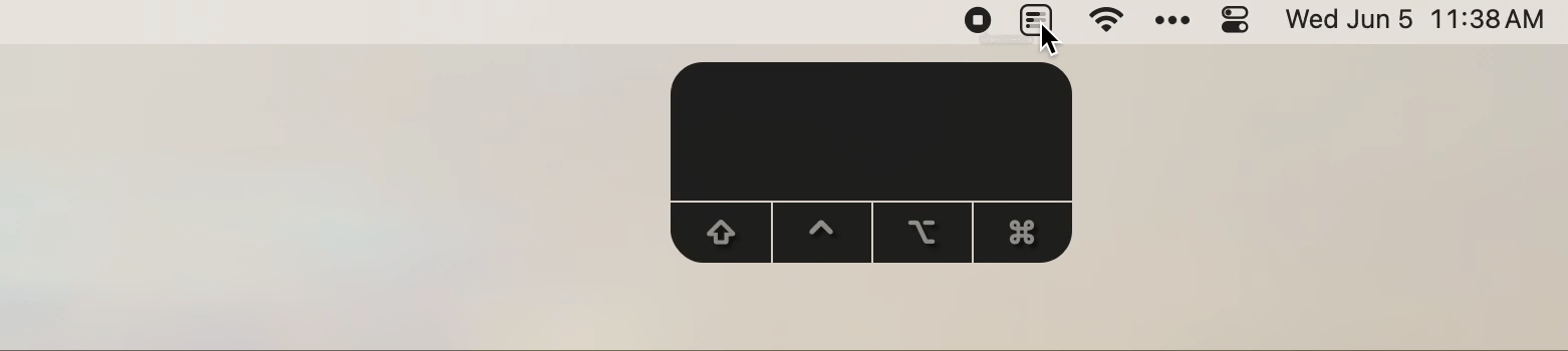 Trascinamento icone barra dei menu macOS