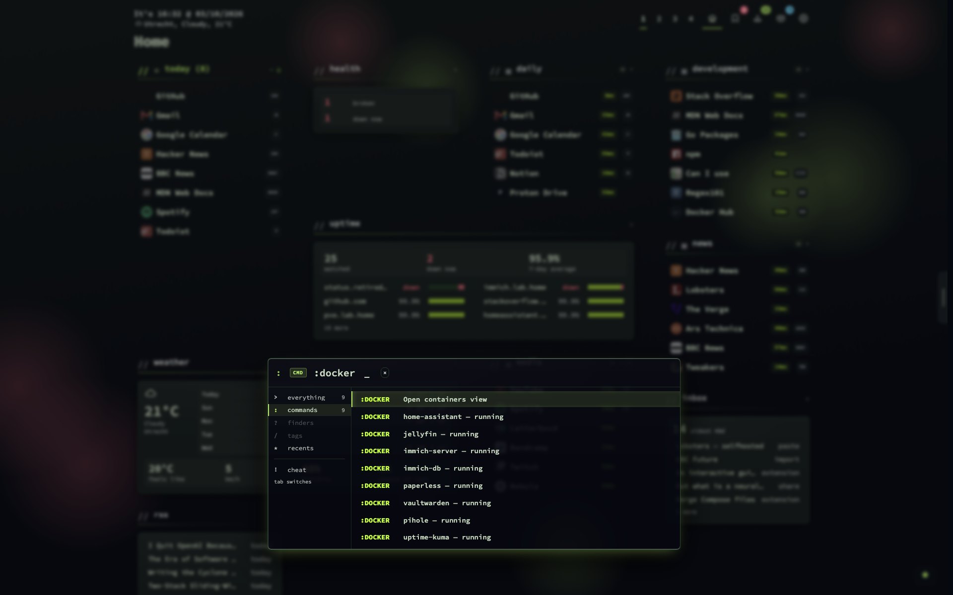 Command palette