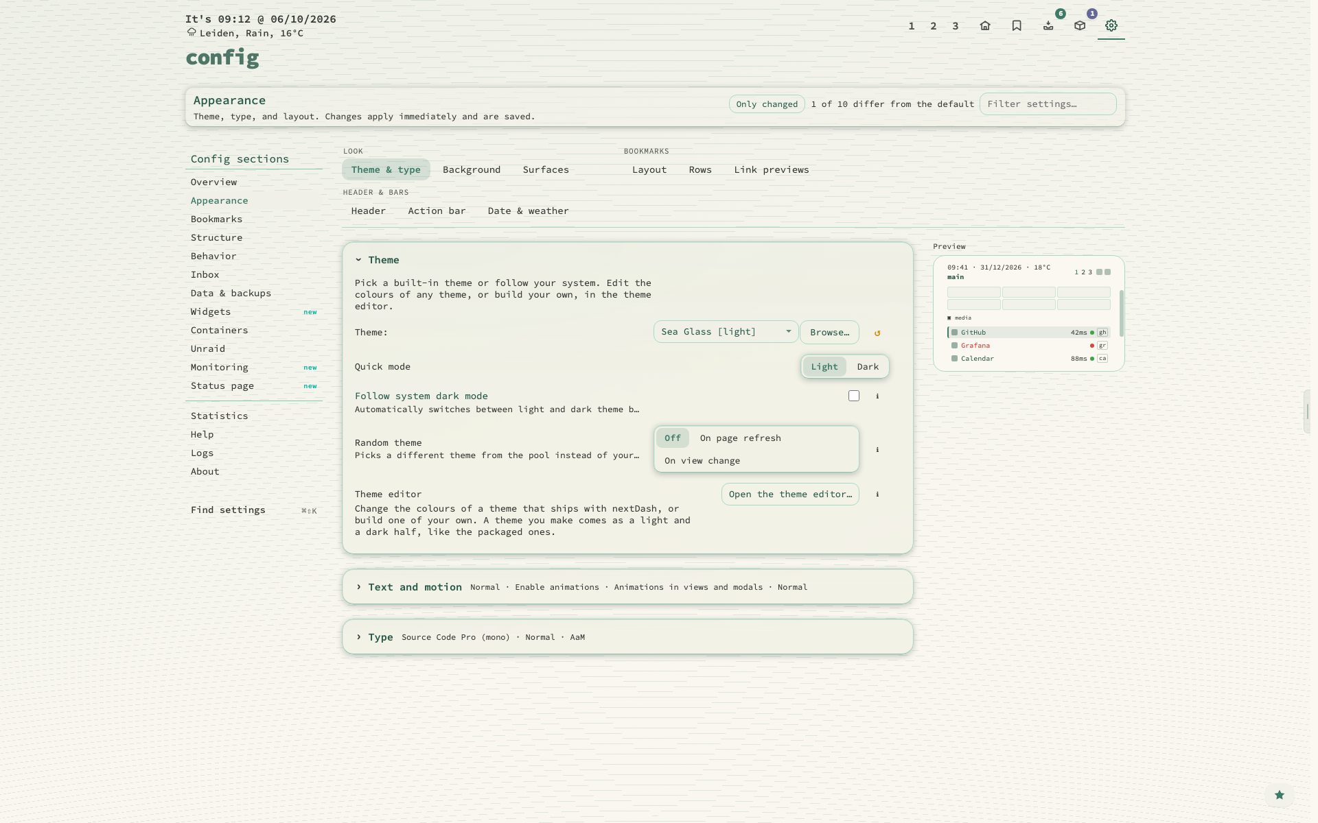Config: Appearance