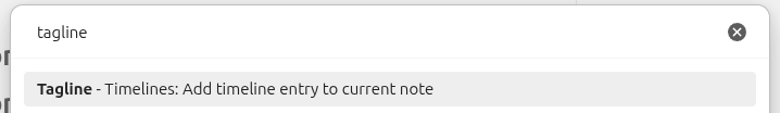 Command: Add  timeline entry to current note