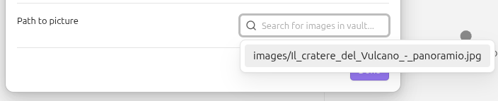 Image path suggestions based on image in vault