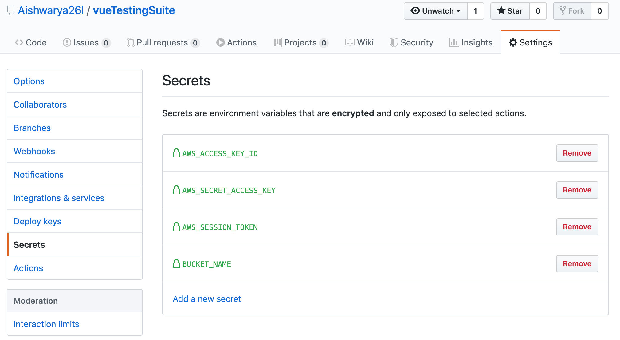 Github Secrets