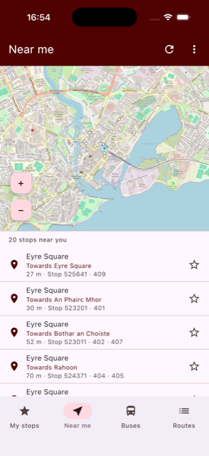 Bus stops near you