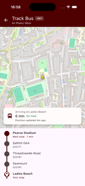 Live bus tracking