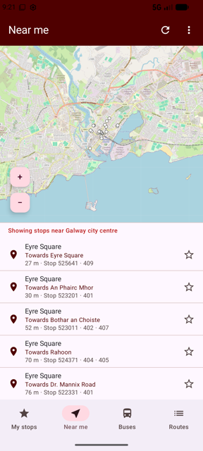 Bus stops near you