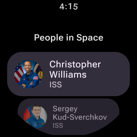 Wear OS person list