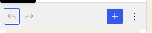 Before: the Undo button uses the block toolbar style