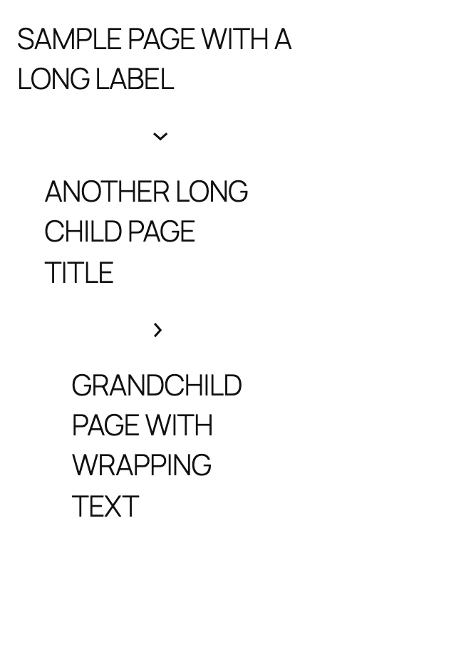 Always-open vertical menu at rest