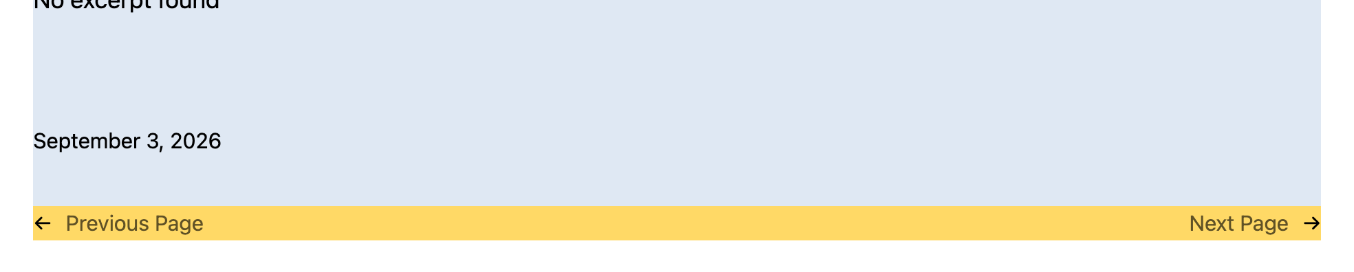 Editor before: the Pagination block touches the Post Template block