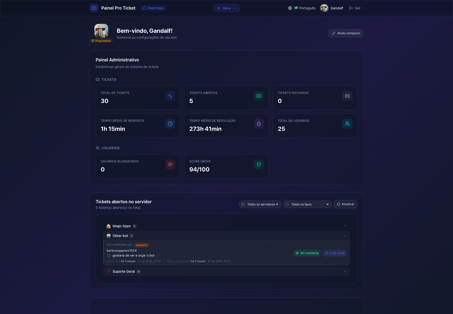 Web dashboard
