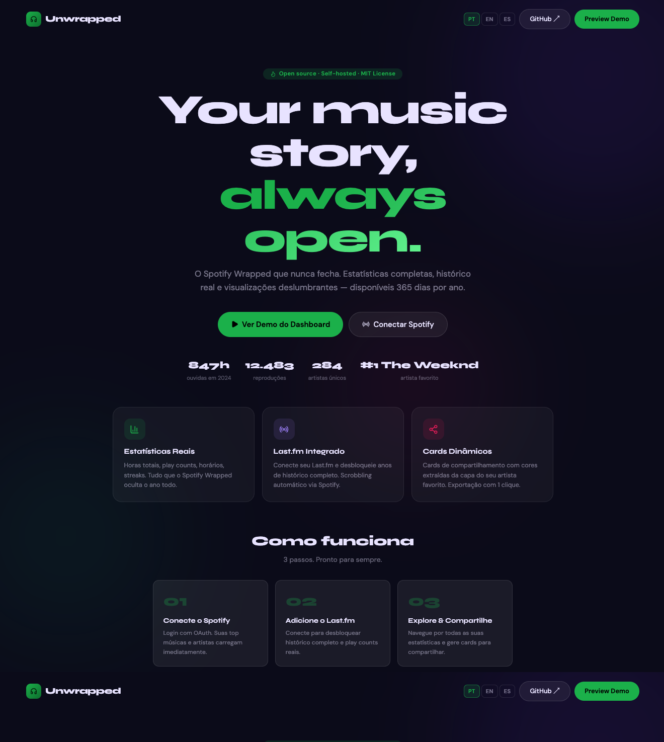 Unwrapped — landing page