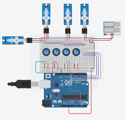 Using four potentiometers