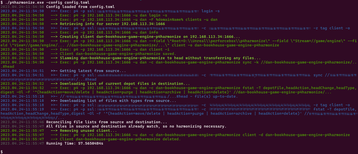 The output of v0.5.0 when there are no changes