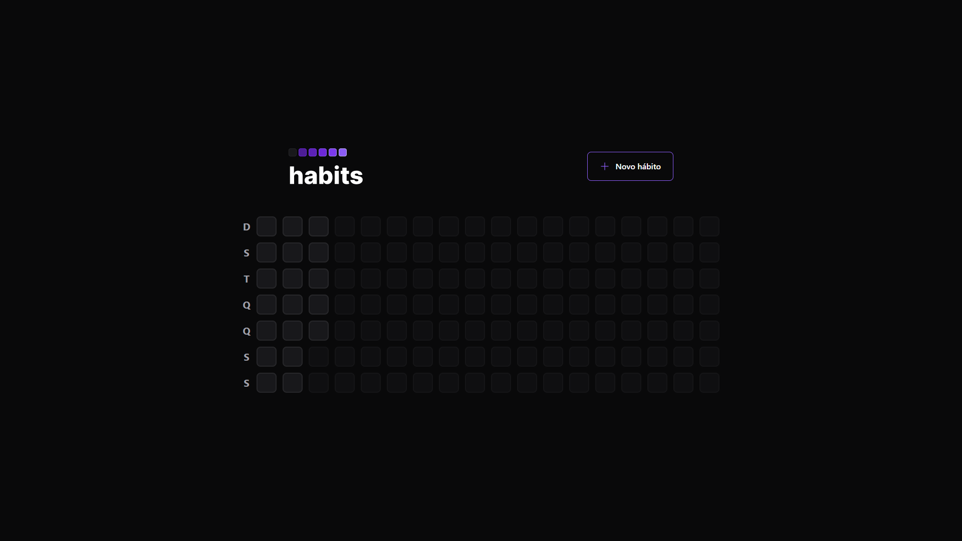 screenshot habit web app