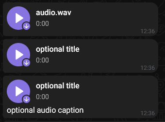 send audio results