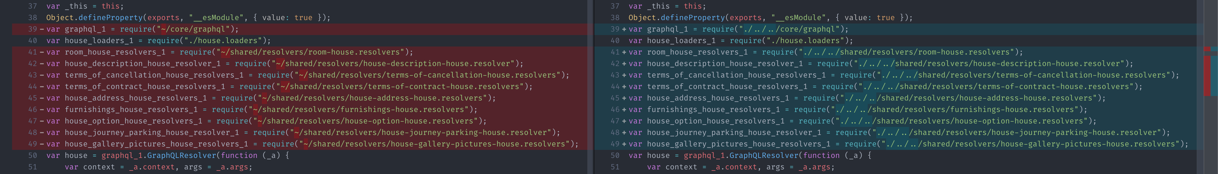 go-tspath performing replacements in a production Typescript code base