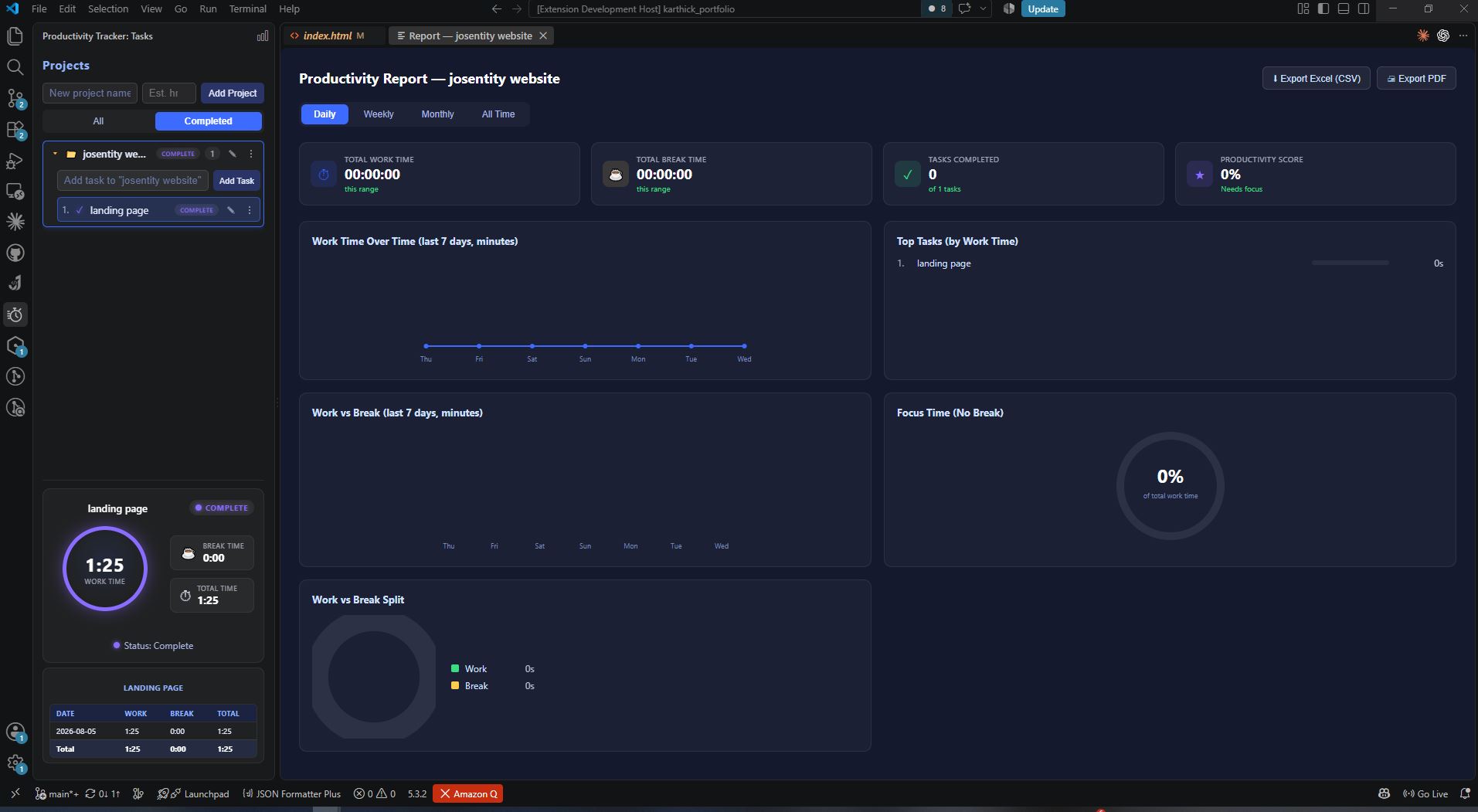 Productivity Track screenshot 2