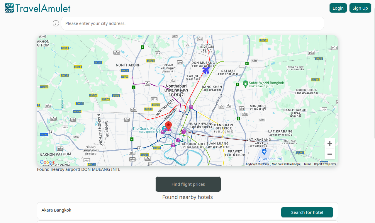 Hotels and Flights Page