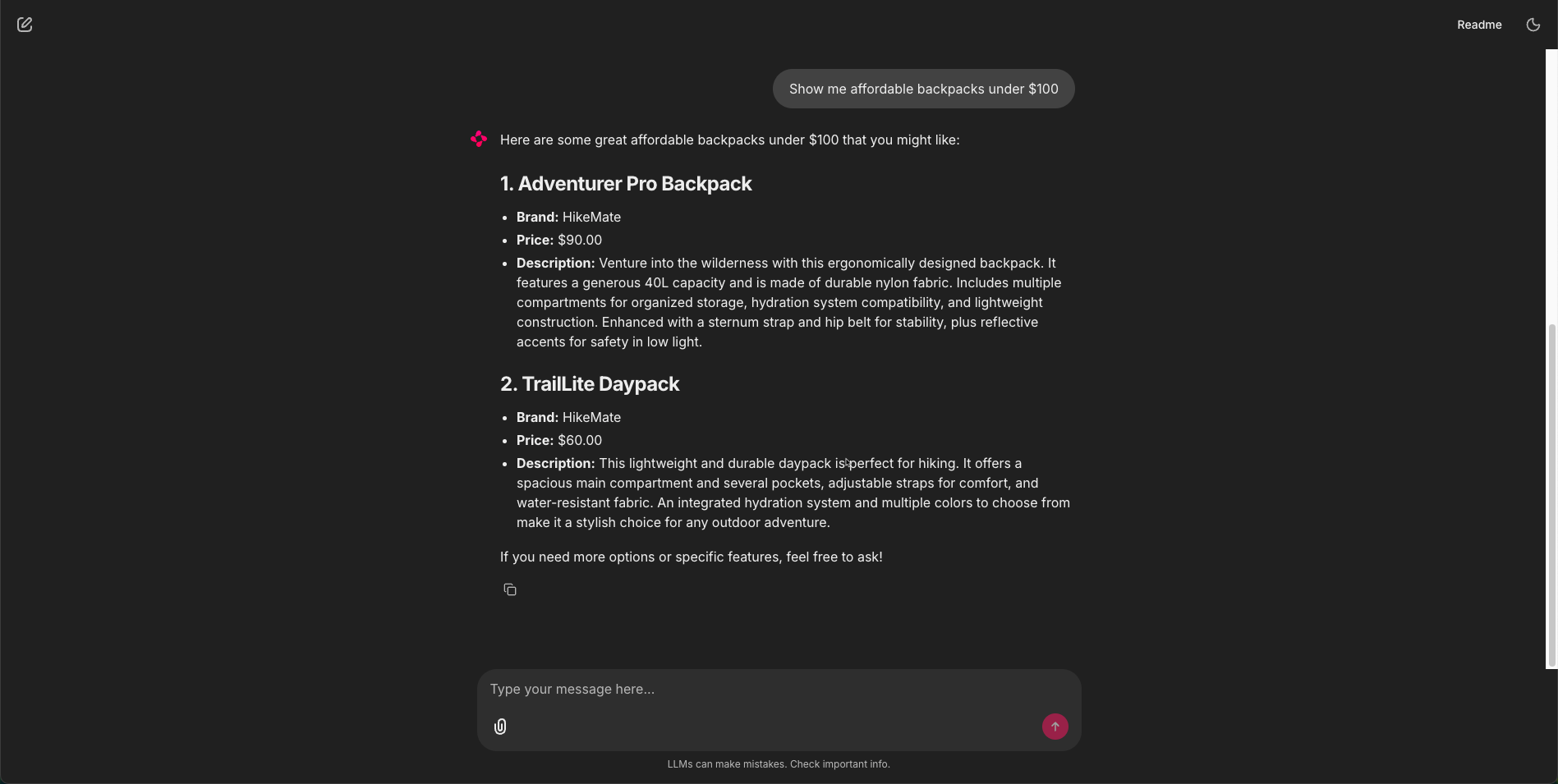 Chainlit Chat Interface
