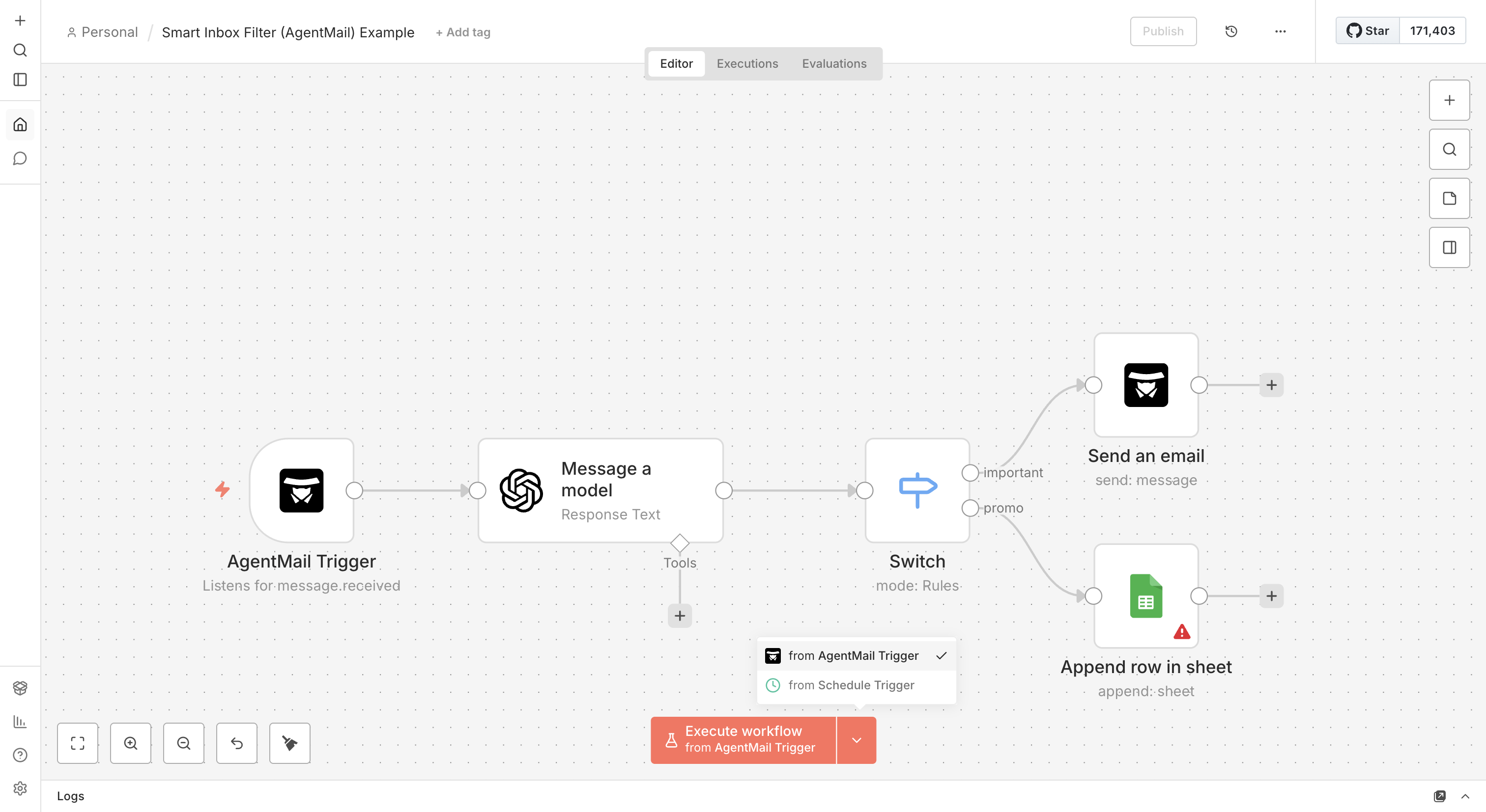 Smart Inbox Filter Workflow