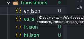 Folder with JSON files