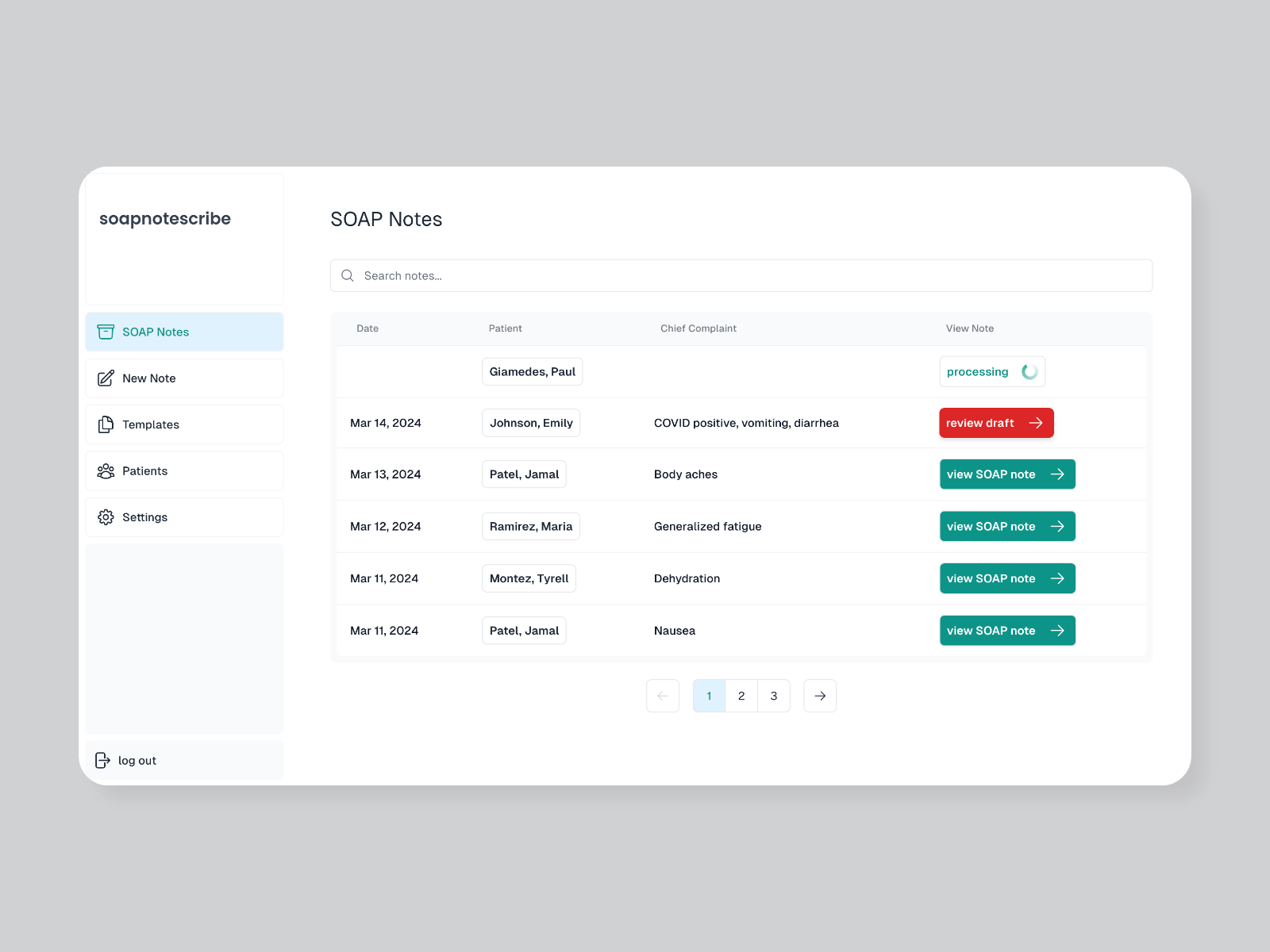 soapnotescribe homepage image