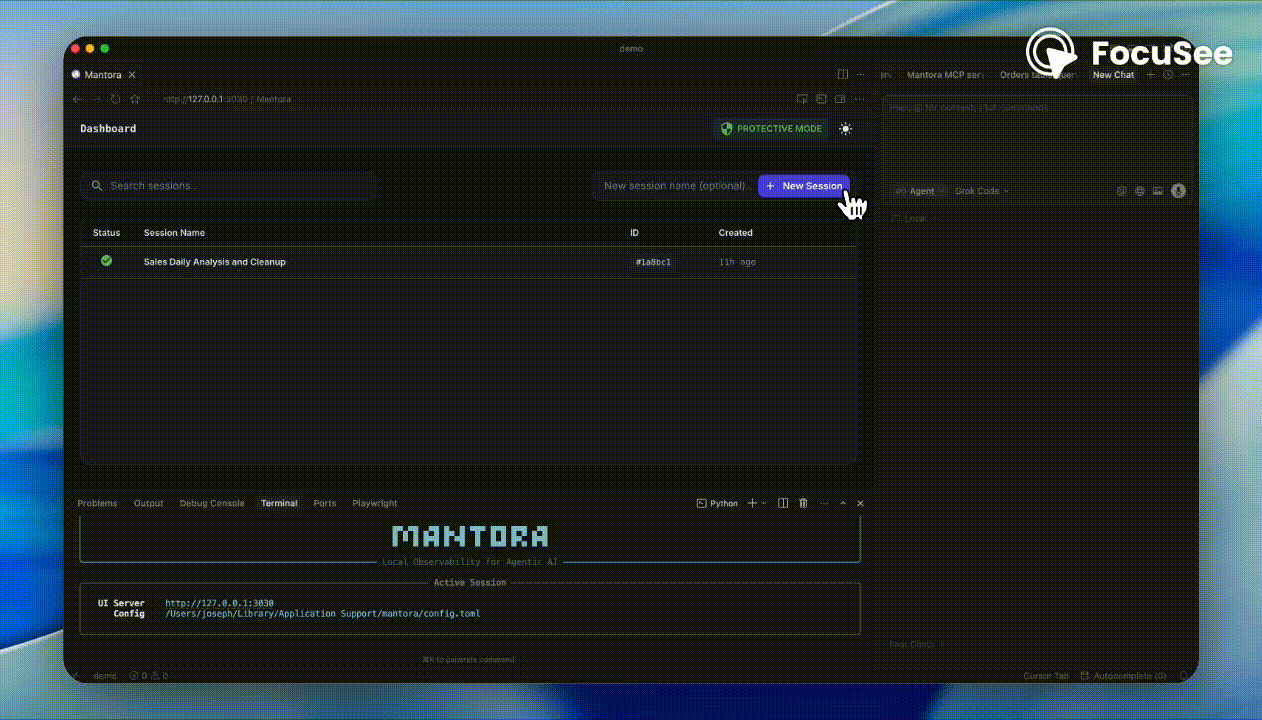 Mantora UI screenshot