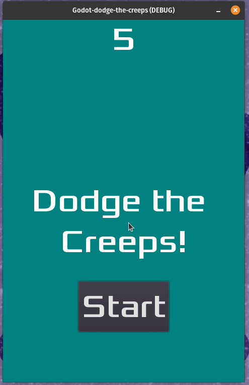 Example GIF of Dodge the Creeps!