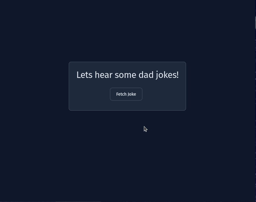 Example of ReactJS Dad Jokes