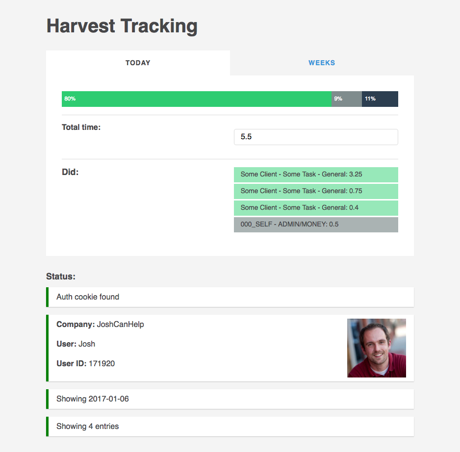 Harvest billable time