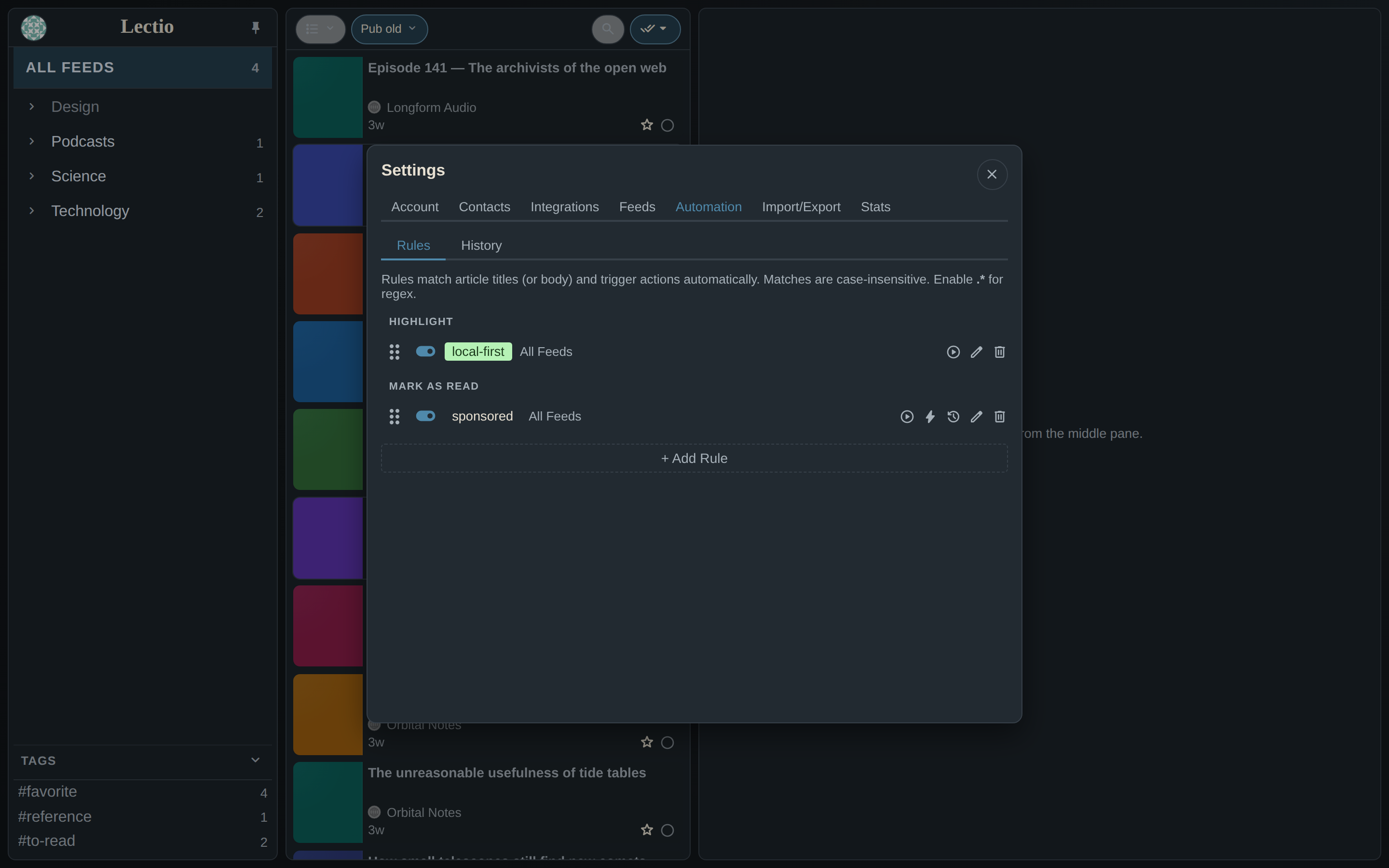 Automation rules
