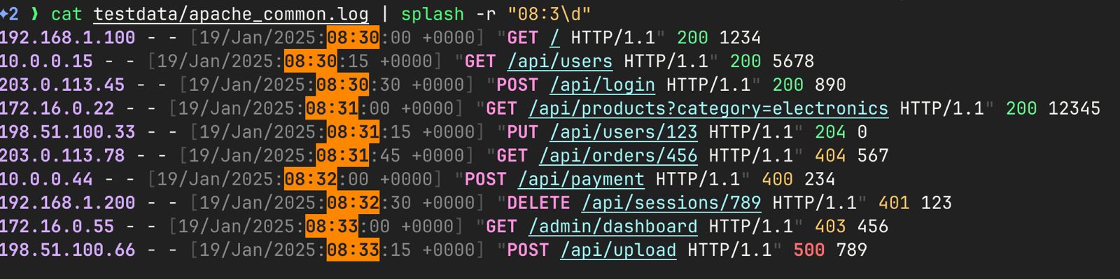 use -r/--regex to search for any string that match your pattern