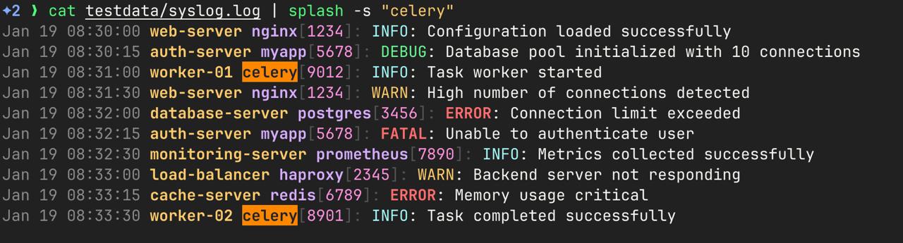 use -s/--search flag to search with splash