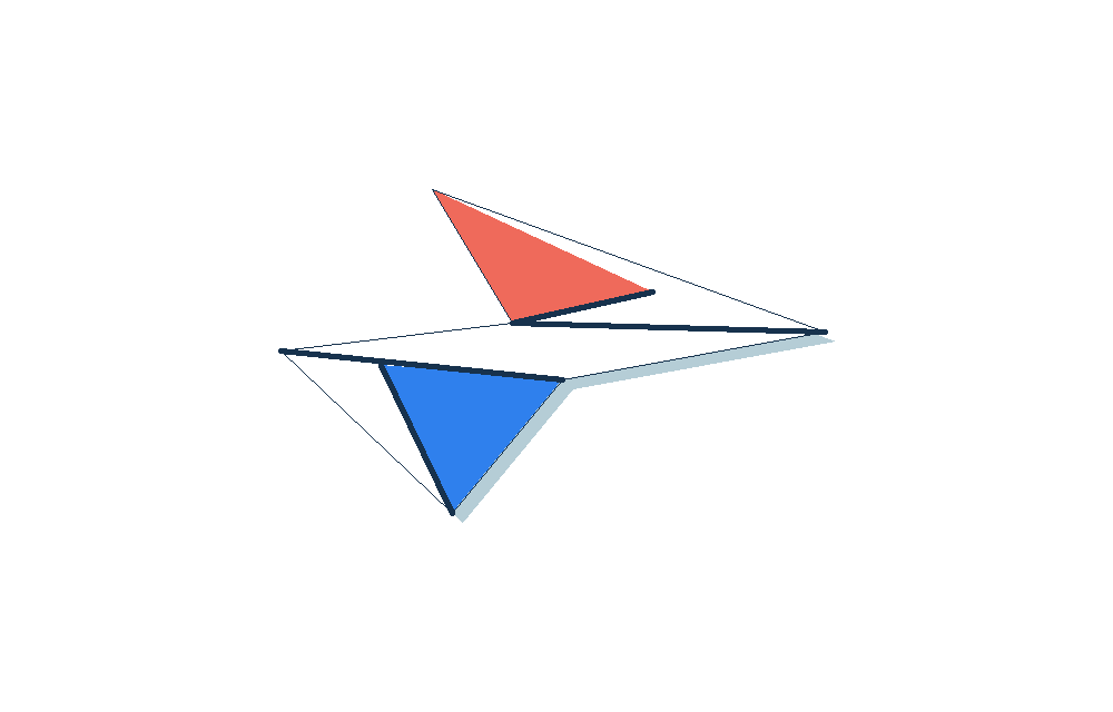 A paper plane sticker with the background knocked out, shown over a checkerboard