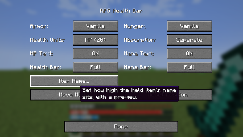 Minecraft Save World Button RPG Health Bar - Minecraft Mods - CurseForge