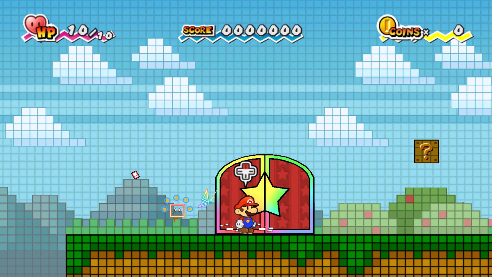 Gameplay do port New Super Paper Bros na região The Bitlands