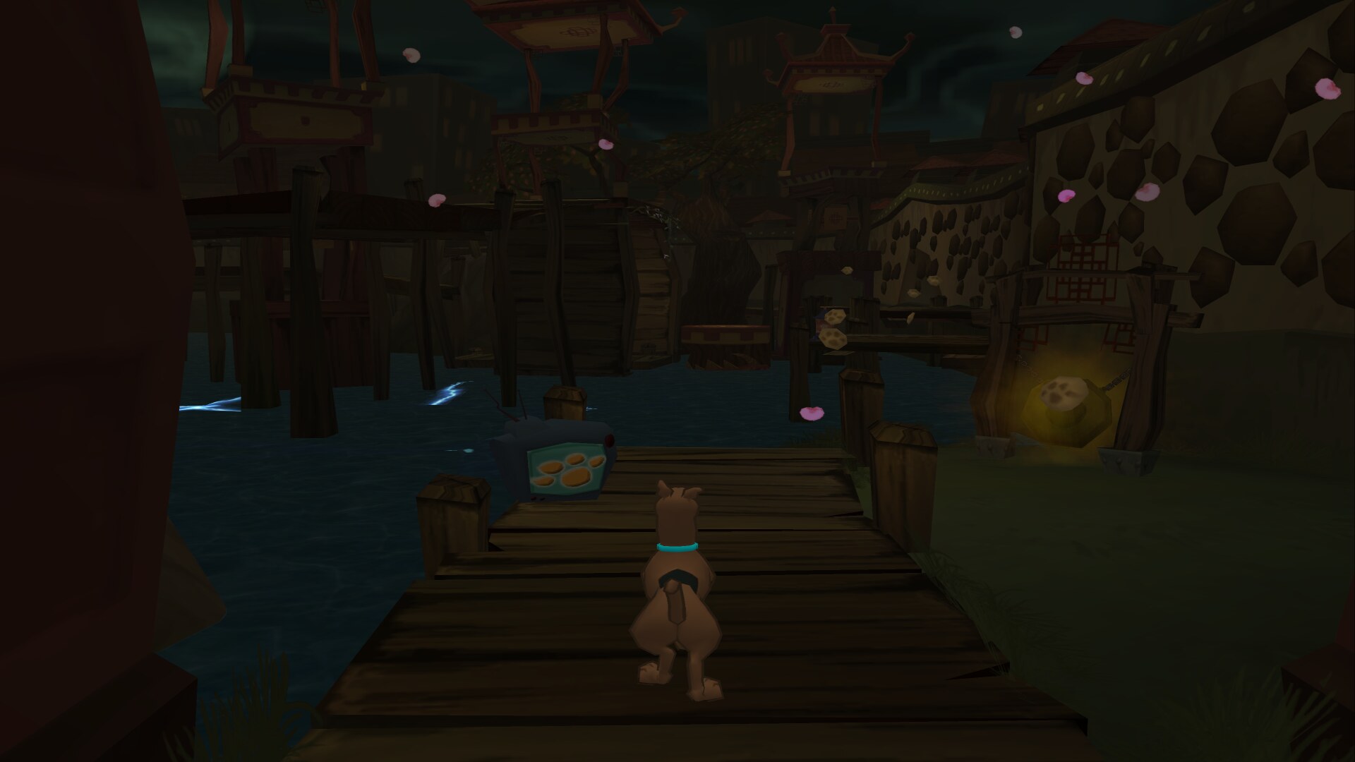 Scooby-Doo Re-Masked em Chinatown, cenário do port nativo de Scooby-Doo Unmasked no PC