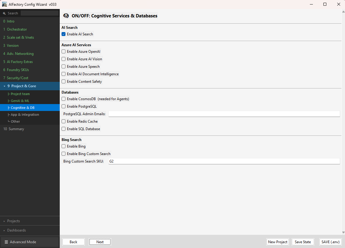 AI Factory Configuration Wizard