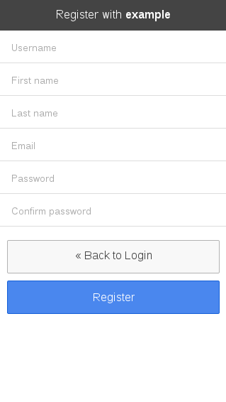 Registration Screen