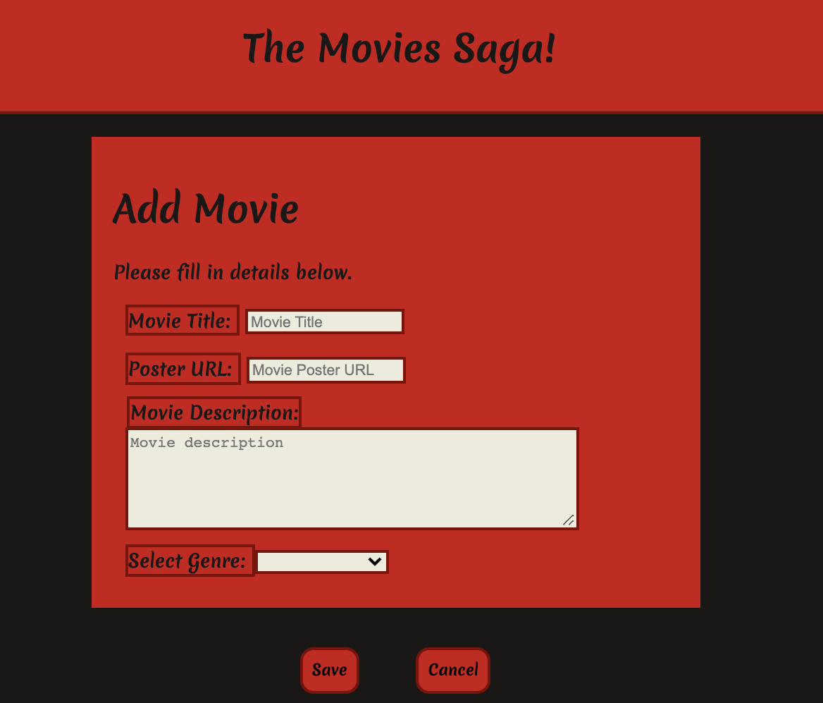 Add Movie Page