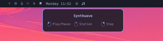 Lofi Radio idle hover controls